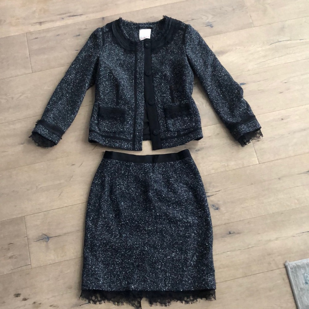 Rebecca Taylor tweed jacket and skirt set